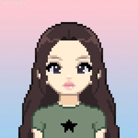 Girly Pfp, Grafic Art, Easy Pixel Art, Pixel Art Characters, Pixel Image, Creative Profile Picture, Cartoon Profile Pictures, Girly Art Illustrations, Cartoon Profile Pics