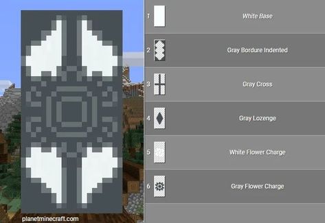 Minecraft Banner Bedrock, Minecraft Banner Shield, Shield Banner Design Minecraft, Minecraft Shield Banner Designs, Dragon Banner Minecraft, Minecraft Shield Design, Minecraft Flags Banners, Minecraft Shield, Banner Designs Minecraft