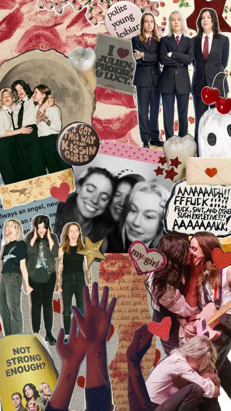 boygenius phoebe bridgers lucy dacus julien baker collage wallpaper if you’re reading this your gay Boygenius Wallpaper, Lucy Dacus, Julien Baker, Collage Wallpaper, Phoebe Bridgers, Taste The Rainbow, Iphone Wallpaper Tumblr Aesthetic, Love My Boys, Music Wallpaper