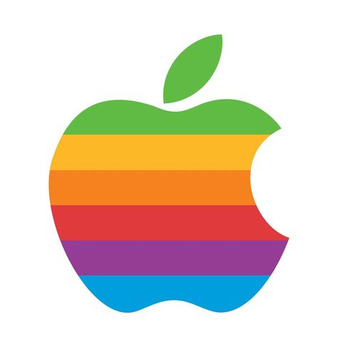 Apple Logo Design, Apple Rainbow, Apple Ii, Logo Design Love, Apple Macintosh, Cool Tech Gadgets Electronics, Rainbow Logo, Apple Logo Wallpaper, Apple Computer