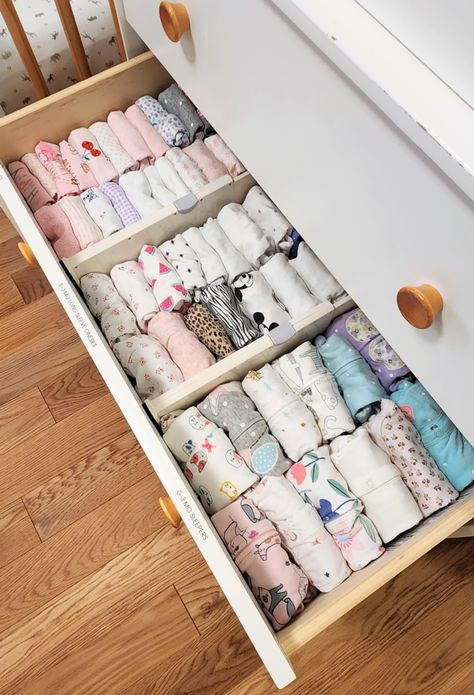 Nursery Dresser Changing Table, Baby Wardrobe Organisation, Bedroom Dresser Organization, Functional Nursery, Nursery Drawer Organization, Baby Dresser Organization, Nursery Dresser Organization, Baby Drawer, Nursery Drawer