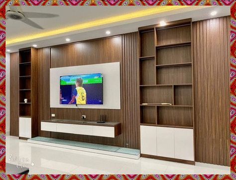 Tv Panel Partition Design, Modern Tv Wall Units For Hall With Storage, Tv Unit With Bar, Full Wall Tv Unit Interior Design, Back Drop Tv, Latest Tv Unit Designs, Living Room Tv Cabinet Designs, Future Interior Design, Lcd Units