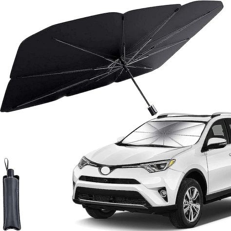 helloleiboo Car Windshield Sun Shade UV Rays and Heat Sun Visor Protector Foldable Reflector Umbrella brella Shield Car Windshield Sun Shade, Windshield Cover, Titanium Metal, Windshield Sun Shade, Shade Umbrellas, Car Sun Shade, Rv Parts And Accessories, Rv Parts, Front Windows