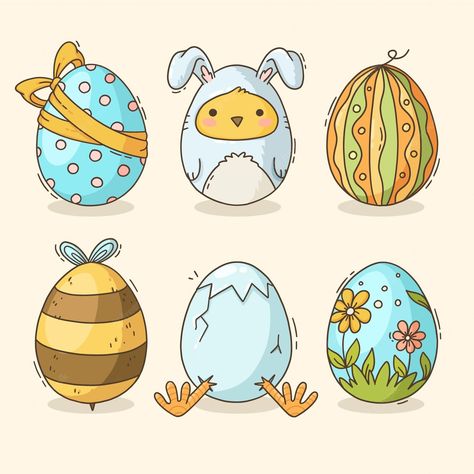 Banner Doodle, Decorated Easter Eggs, Easter Cartoons, Egg Pictures, Easter Drawings, Easter Egg Art, Easter Cards Handmade, Easter Illustration, Color Drawing Art