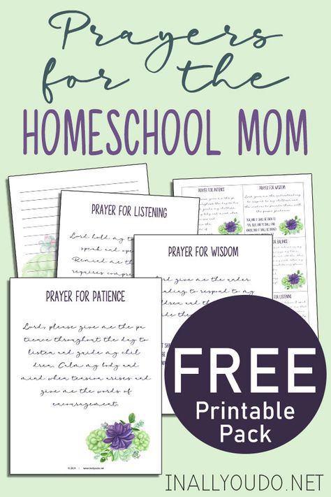 10 Prayers for the Homeschool Mom - In All You Do Printable Bible Verses Free, Free Printable Posters, Stay Encouraged, Prayer For Wisdom, Free Poster Printables, Prayer For Health, Free Homeschool Curriculum, Christian Homeschool, Homeschool Freebies