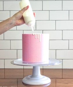 Ganche Recipe, Sprinkle Drip Cake, Chocolate Traybake, Drip Cake Recipes, White Food Coloring, Ganache Recipe, Wilton Cake Decorating, White Chocolate Ganache, Cake Decorating Ideas