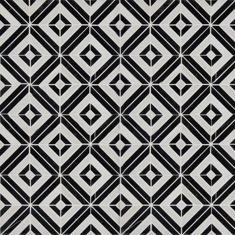 Black and white tile floor