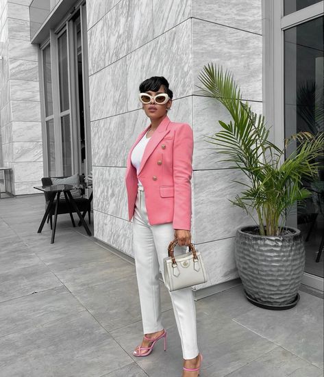 Kefilwe Mabote, Classy Baddie, Outing Outfit, Professional Work Outfit, Trendy Spring Outfits, Blazer Outfits For Women, Nice Outfits, Formal Outfits, Stylish Work Outfits