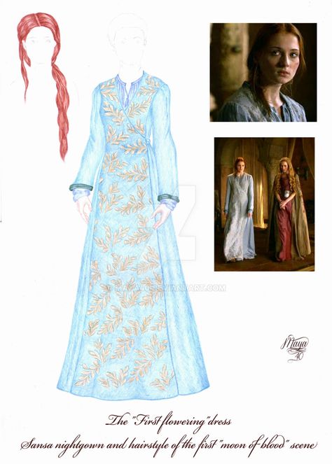 Sansa Stark Dress, Stark Dress, Game Of Thrones Dress, Dynasty Clothing, Game Of Thrones Costumes, Fashion Illustrations Techniques, Sansa Stark, Royal Outfits, Dress Sketches