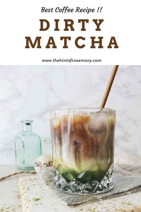 Best Matcha Drinks, Yummy Matcha Drinks, Matcha Cold Brew Coffee, Matcha Espresso Latte, Yummy Matcha Drink Recipes, Good Matcha Drinks, Matcha Coffee Latte, Matcha Coffee Recipe, Dirty Matcha