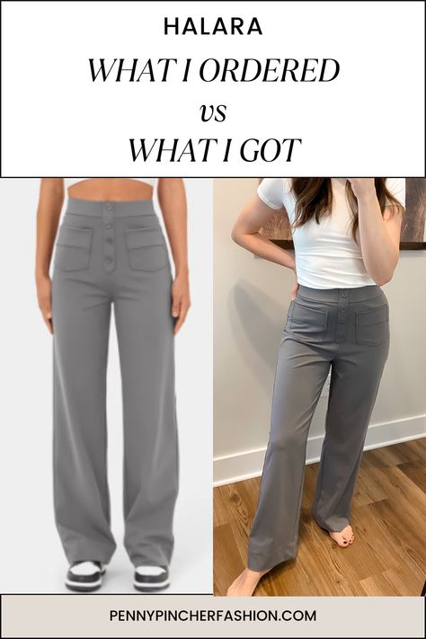 halara review of their pants Halara Pants Outfit Work, Betabrand Pants Outfits, Halara Wide Leg Pants Outfit, Halara Outfits, Halara Pants Outfit, Brown Pants Outfit, Halara Pants, Penny Pincher Fashion, Trouser Outfit