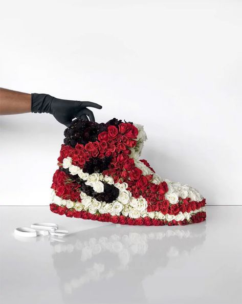 Lift Off 🚀 #Visi #magazine #flowers #shoes #nikeair #kicks #sneakers #floral Flower Artists, Flower Gift Ideas, Birthday Party Theme Decorations, Floral Sneakers, Flower Shoes, Flower Arrangements Diy, Beautiful Flower Arrangements, Luxury Flowers, Deco Floral