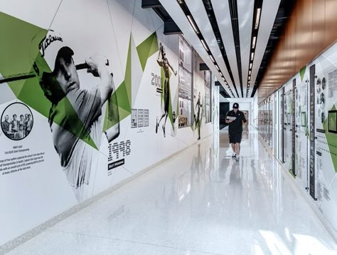 Office Wall Graphics, Band Performance, Millennial Generation, Office Wall Design, Museum Exhibition Design, History Wall, Timeline Design, Environmental Graphic Design, Long Hallway