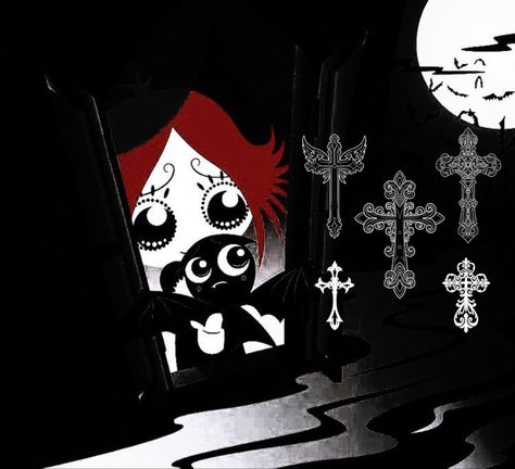 Ruby Gloom Wallpaper Laptop, Ruby Gloom Aesthetic, Ruby Gloom Icon, Ruby Gloom Pfp, Emo Wallpaper Laptop, Scene Emo Wallpaper, Mall Goth Wallpaper, Blingee Emo, Ruby Gloom