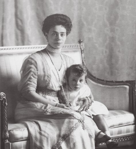 Grand Duchess Xenia and her son Vasily. Xenia Alexandrovna, The Romanovs, Siberian Forest, Maria Feodorovna, House Of Romanov, Eastern Countries, Romanov Dynasty, Russian Empire, Romanov Family