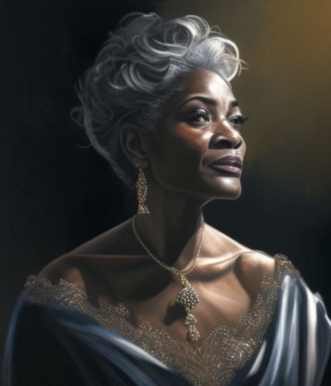 Older Woman Art, Female Wizard, Walburga Black, Oldest Human, Queen Art, African American Art, Fantasy Inspiration, Black Women Art, Character Portraits