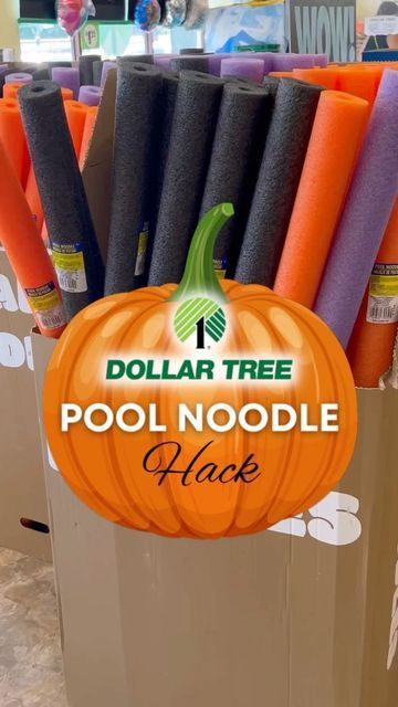 Dollar Tree Halloween Diy Pool Noodle, Dollar Tree Halloween Centerpiece Ideas, Pool Noodle Pumpkin Craft, Diy Halloween Decorations Pool Noodles, Pool Noodle Pumpkin Wreath, Diy Halloween Centerpieces Dollar Stores, Halloween Decorations Indoor Dollar Tree, Pool Noodle Tree How To Make, Pool Noodle Halloween Wreath