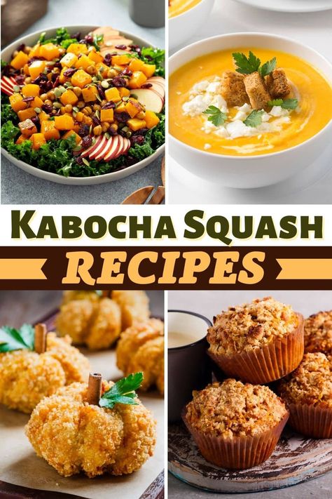 Ditch butternut this fall and try these kabocha squash recipes instead. They're just as bright and tasty but add a new level of yum to your dinner table. Kobacha Squash Recipes, Kabocha Squash Recipe, Squash Stew, Squash Muffins, Roasted Kabocha Squash, Monster Munch, Kabocha Squash, Pork Stir Fry, Squash Recipe