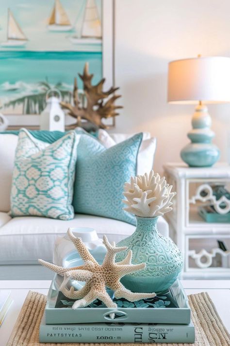 Coastal Living Room Decor: Soothing Tips & Ideas Living Room Ideas Cottage, Cottage Living Rooms Cozy, Cottage Living Room Ideas, Modern Cottage Living Room, Coastal Living Room Decor, Coastal Decorating Living Room, Cottage Living Room, Beach Living Room, Beach House Living Room