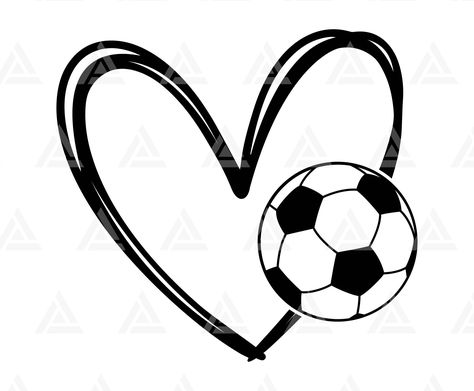 Soccer Svg Free, Soccer Shirts Designs, Soccer Heart, Cheer Mom Svg, Game Day Svg, Hand Drawn Heart, Drawn Heart, Football Cheer, Heart Hands Drawing