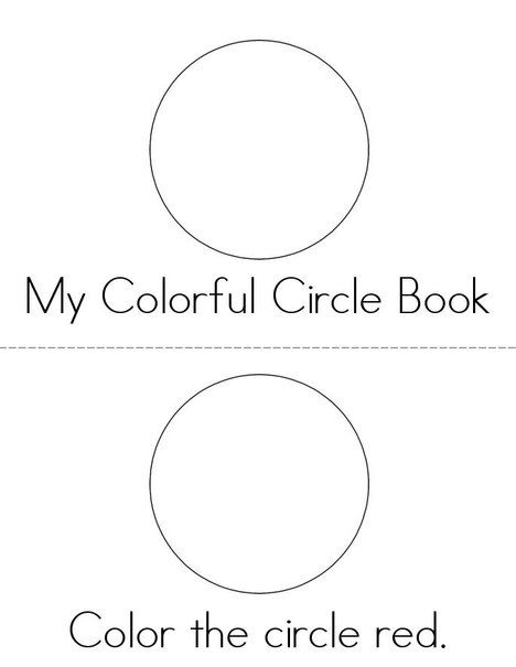 Color the Circles Book from TwistyNoodle.com Circle Book, Printable Circles, Beginning Readers, Shapes Preschool, Shape Circle, Shapes Activities, Free Preschool, Printable Books, Mini Book