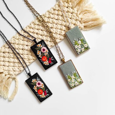 Hand Embroidered Accessories, Embroidered Jewellery Hand Embroidery, Hand Embroidery Jewelry, Embroidery Jewellery, Hand Embroidered Pendant, Embroidered Jewellery, Hand Embroidered Gifts, Embroidered Accessories, Hand Embroidered Necklace