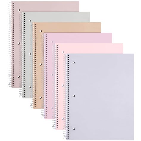 PRICES MAY VARY. Wide Ruled Notebooks 3 Subject: the bundle includes 6 pieces of 3 subject notebooks for school, each wide ruled notebook is constructed of 150 double sided sheets; Whether you're a student, teacher, or office worker looking for a trusty writing companion, this pack of notebooks is ideal for you Adequate Space: the color wide rule notebooks measure about 8.5 x 11 inches/ 21.6 x 28 cm and have enough space for writing or sketching; There are plastic dividers to keep subjects arran School Necessities Aesthetic, Cute School Things, Cute Note Books For School, Cute School Notebooks, Best Notebooks For School, School Notebooks Ideas, Premed Notes, School Stuff Aesthetic, Trendy School Supplies