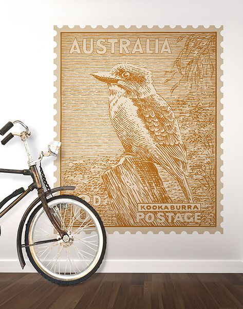 7 brands nailing contemporary Australiana - We Are Scout Wall Stamp, Stamp Wall, Postage Stamp, Australian Design, Colour Schemes, Room Themes, Wall Sticker, Postage Stamps, Artist Studio