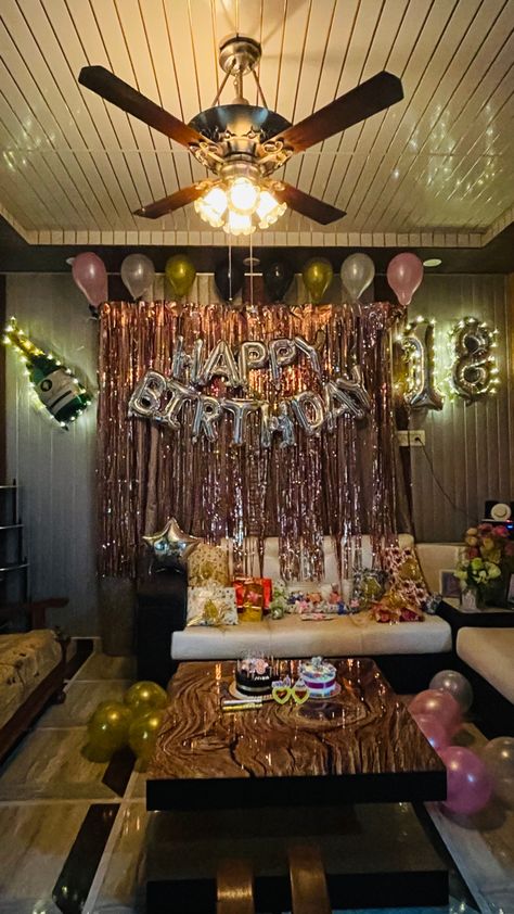 18th Bday, Birthday Decor, 18th Birthday, Birthday Decorations, Birthday Ideas, Ceiling, Ceiling Lights, Lighting, Birthday