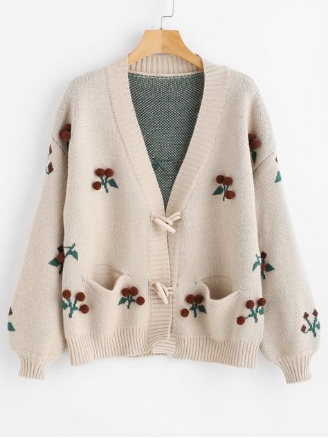 Sweater Designs, Cardigan Design, Style Sweaters, Embroidery Sweater, Sweaters And Cardigans, 가을 패션, Kawaii Clothes, Cute Sweaters, Sweater Design