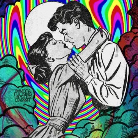 Liquid Hill - Breaking Heart by Liquid Hill New Year Animated Gif, Trippy Pictures, Hipster Drawings, Trippy Aesthetic, Hippie Trippy, Colourful Art, Pop Art Wallpaper, Art Pop, Trippy Art