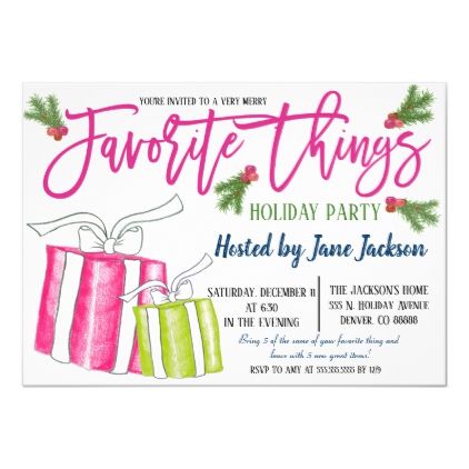 Favorite Things Christmas Party, Favorite Things Gift Exchange, Girls Holiday Party, Christmas Preppy, Hosting Holiday Party, Gift Exchange Party, Swap Party, Favorite Things Party, Swap Gifts