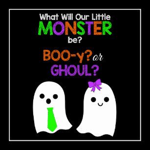 Halloween themed gender reveal! Will it be a boo-y or ghoul?! #halloween #halloweengenderreveal #genderreveal #boo-yorghoul Booy Or Ghoul, Halloween Gender Reveal Party, Reveal Party Ideas, Party Guest Book, Gender Reveal Party Ideas, Halloween Gender Reveal, Gender Reveal Balloons, Baby Shower Photos, Baby Gender Reveal