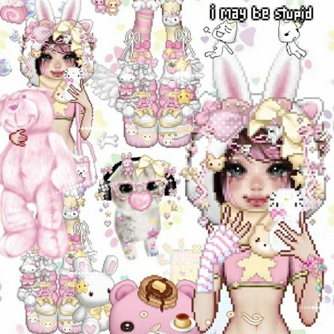 Everskies Background, Gyaru Everskies Outfit, Gyaru Everskies Profile, Everskies Cutecore, Everskies Kawaii Outfits, Pixel City, Harajuku Everskies, Kawaii Games, Club Outfit Ideas