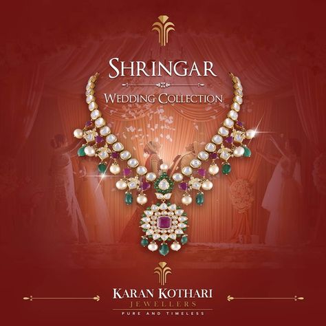 Traditional masterpieces to add more glam in your attire.  #Karankotharijewellers #jewellerystore #beautifuldesigns #masterpieces #jewellery #traditionalstyle Jewellery Ads, Jewellery Creative, Cocktail Party Jewelry, Jewelry Banner, Instagram Grid Layout, Jewellery Advertising, Fb Banner, Poster Creative, Design Resume