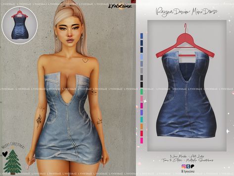 Sims 4 Mac, Cc Clothing, Mini Denim Dress, Cc Packs, Sims 4 Cheats, Sims 4 Traits, Sims 4 Cas Mods, Erika Jayne, Sims Clothes