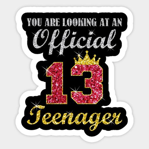 13th Birthday Shirt Ideas, 13th Birthday Gifts, Birthday Stuff, Teen Birthday, Birthday Girl Shirt, Birthday Tee, 13th Birthday, Theme Ideas