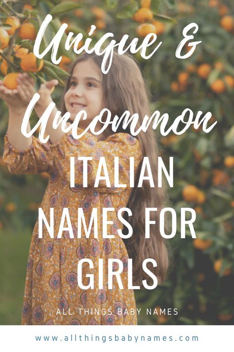 If you are looking for unique and uncommon Italian names for girls, then this curated list is for you. Although not commonly found stateside, these girls’ names can be heard all throughout sunny Italy. Here are some unique and uncommon Italian names for girls for your little Bambina. Italian Names For Girls, S Girl Names, Good Girl Names, Italian Girl Names, Italian Names, Uncommon Girl Names, Vintage Boy Names