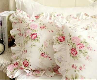 Care:Pillowcases can be regularly cold machine washed and tumble dry low. Material only gets softer after each wash, which provides a perfectly soft and comfy pillow to you and your loved ones. Color: Pink Floral Print as picture shows. Ruffle Pillow, Estilo Shabby Chic, Floral Pillowcase, Elegant Country, Comfy Pillows, Ruffle Bedding, Printed Pillowcases, Queen Bedding Sets, Chic Bedroom