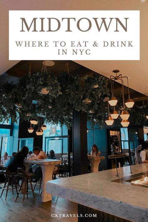 Where to Eat & Drink in NYC - Midtown Eat In New York City, New York City Restaurants, Restaurants Nyc, Nyc Coffee Shop, Nyc Vacation, Nyc Coffee, Midtown Nyc, New York City Guide, Nyc Guide