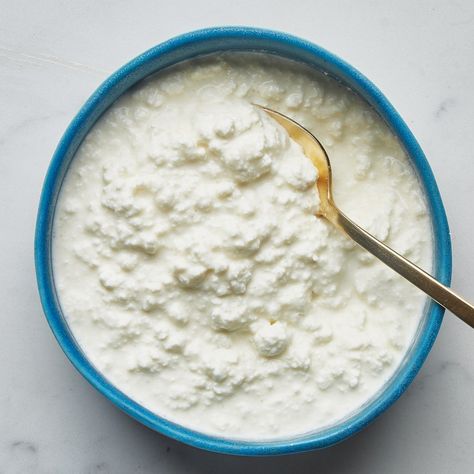 Homemade cottage cheese just tastes better than store-bought. Use the best dairy you can find for the creamiest flavor. Get the recipe here. Homemade Cottage Cheese, Recipe Web, Cottage Cheese Recipes, Protein Rich Foods, Good Foods To Eat, High Protein Snacks, Protein Snacks, How To Make Cheese, Foods To Eat