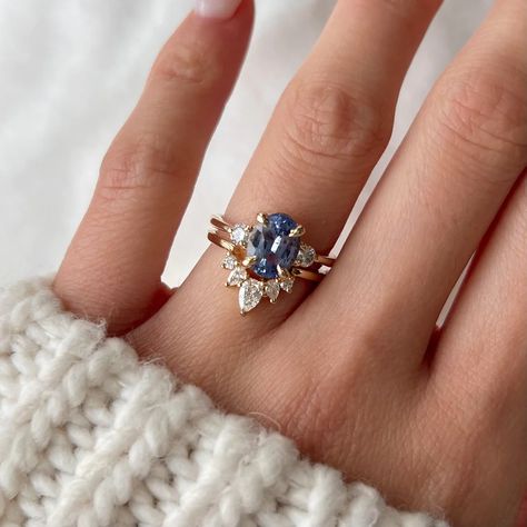 2.30ct Zara Oval Light Blue Sapphire & Diamond Ring - Valerie Madison Stunning Engagement Rings, Blue Sapphire Diamond Ring, Light Blue Sapphire, Blue Sapphire Diamond, Montana Sapphire, Sapphire Diamond Ring, Rings Wedding, Sapphire Diamond, Three Stone