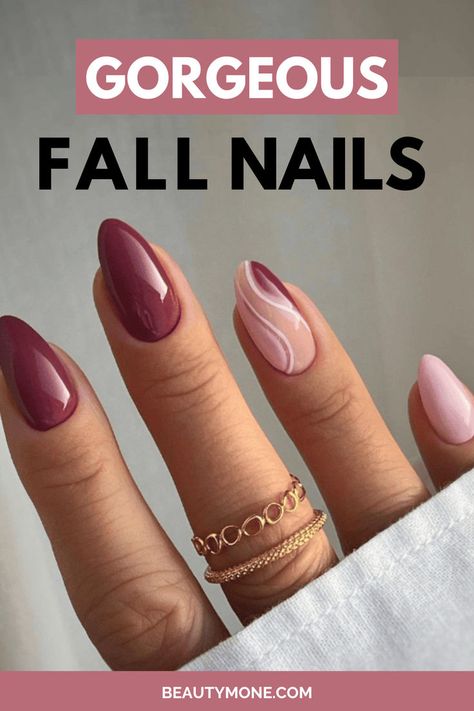 Looking for inspiration for your next fall-inspired mani? Don't look further! In this post, you'll find all the fall nail designs that you need. From browns, to reds or pinks - there's nail inspiration for everyone. Drop a comment below if you end up using one of these designs. 🥰 #fallnails #fallinspo #fallnaildesigns #autumnnails #autumninspo Fall Pink Nails, Trendy Fall Nail Designs, Fall Pink, Fall Nail Trends, Natural Palette, Nail Care Routine, Cozy Season, Pumpkin Art, Dry Nails