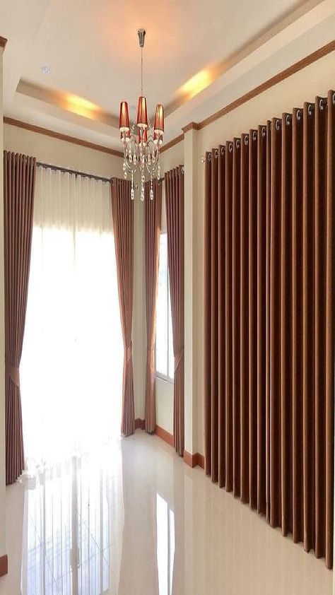 Curtains Design, House Gate, Elegant Living Room Decor, Curtain Styles, Gallery Wallpaper, House Arch Design, House Gate Design, Cool Curtains, Loft Living