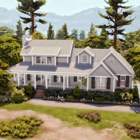 kevinandthesims Sims Brindleton Bay, Brindleton Bay House Sims 4, Copperdale Family Home, Sims 4 House Download Cc Included, Sims Farmhouse, Family House Sims 4, Sims 4 Homes, Sims 4 Family Home, San Sequoia