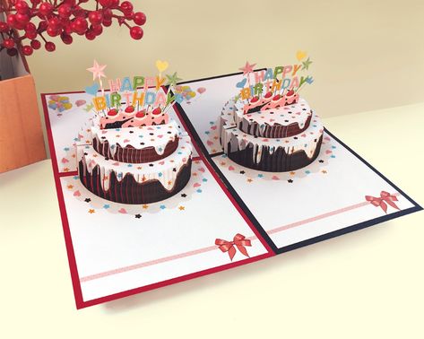 3d Pop Up Happy Birthday Cards For Girl Kids 3d Birthday Cake Pop-up Greeting Cards Postcards Gifts With Envelope - Buy 3d Birthday Card,Pop-up Greeting Cards,Pop-up Birthday Card Product on Alibaba.com Paper Crackers, 3d Gingerbread, 3d Birthday Cake, Birthday Cake Greetings, Svg Crafts, 3d Svg Files, 3d Birthday Card, Happy Birthday Cards Diy, Pop Up Card Templates