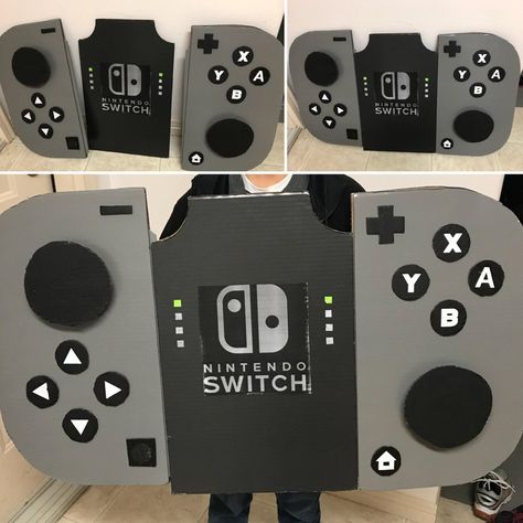 Nintendo Switch Halloween Costume, Nintendo Switch Costume Diy, Nintendo Switch Costume, Switch Costume, Nintendo Costumes, Diy Nintendo, Diy Video Game, Book Costumes, Ski Club