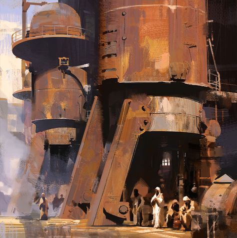 Scrap Punk, Cyberpunk Western, Scifi Western, Space Western, J Park, Desert Environment, Sci Fi Environment, Characters Design, Environment Art