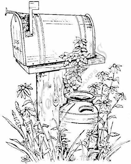 Rural Mailbox, Tre Kunst, White Drawing, Wood Burning Patterns, Wood Burning Art, Pencil Art Drawings, Coloring Book Pages, Digital Stamps, Coloring Pictures