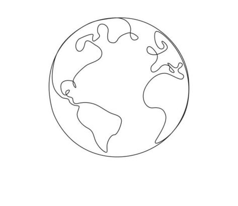 World Outline Tattoo, Globe Outline Tattoo, Single Line Earth Tattoo, Simple World Tattoo, Earth Outline Tattoo, Minimalist Earth Tattoo, Earth Drawing Simple, Globe Tattoo Design, Earth Tattoo Design